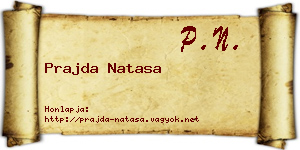 Prajda Natasa névjegykártya
